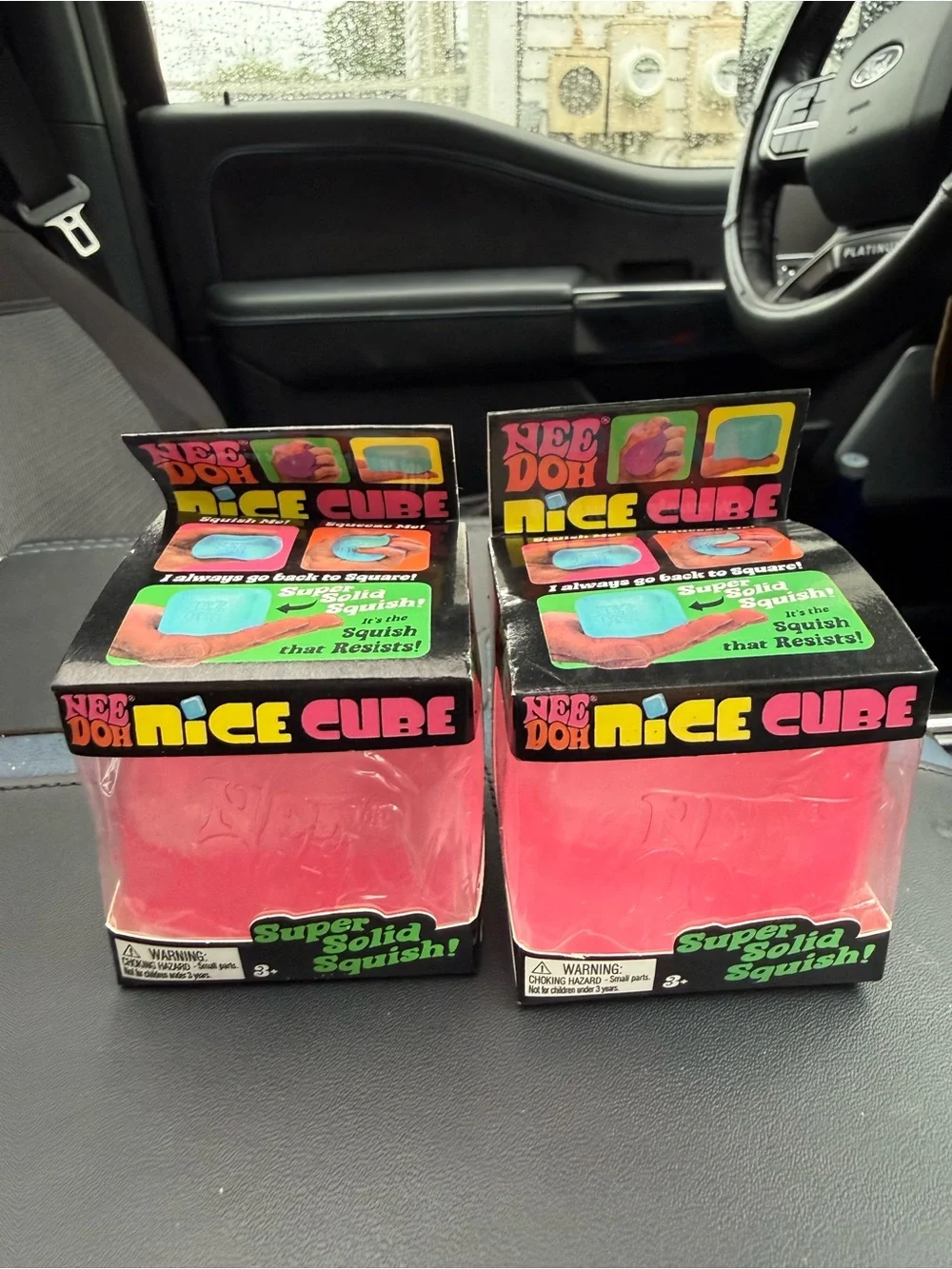 Needoh Nice Cube Squishy Toy - Pink